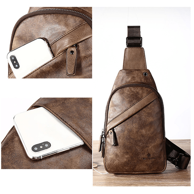 Vintage Casual Sling Bag Crossbody Bag Chest Bag for Men - MRSLM