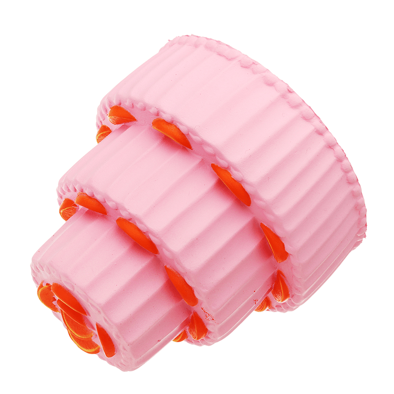 Three Layer Orange Cake Squishy 11Cm Slow Rising anti Stress Collection Gift Soft Toy - MRSLM