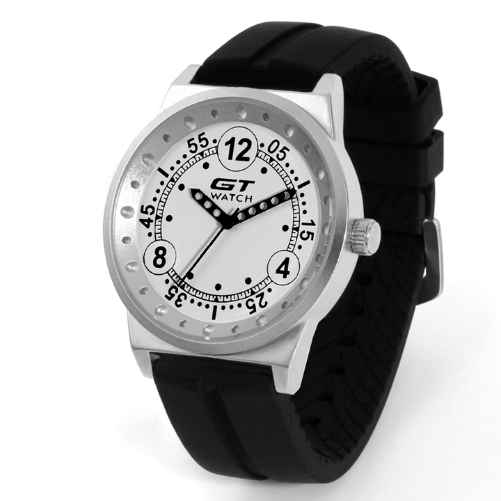 GT 006 Silica Gel Strap Car Racing Style Fashion Sport Casual Men Quartz Wrist Watch - MRSLM