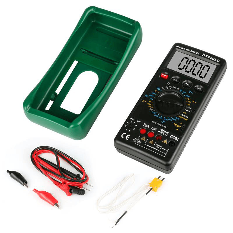 DUOYI DY2201C Digital Multimeter Engine RPM Voltage Resistance Automotive Diode Ignition Circuit Tester Switching Ohm Volt Amp - MRSLM