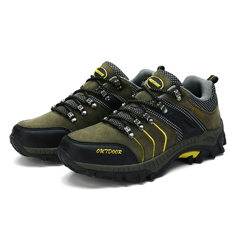 Men Breathable Wear Resistance Outsole Outdoor Hiking Athletic Shoes - MRSLM