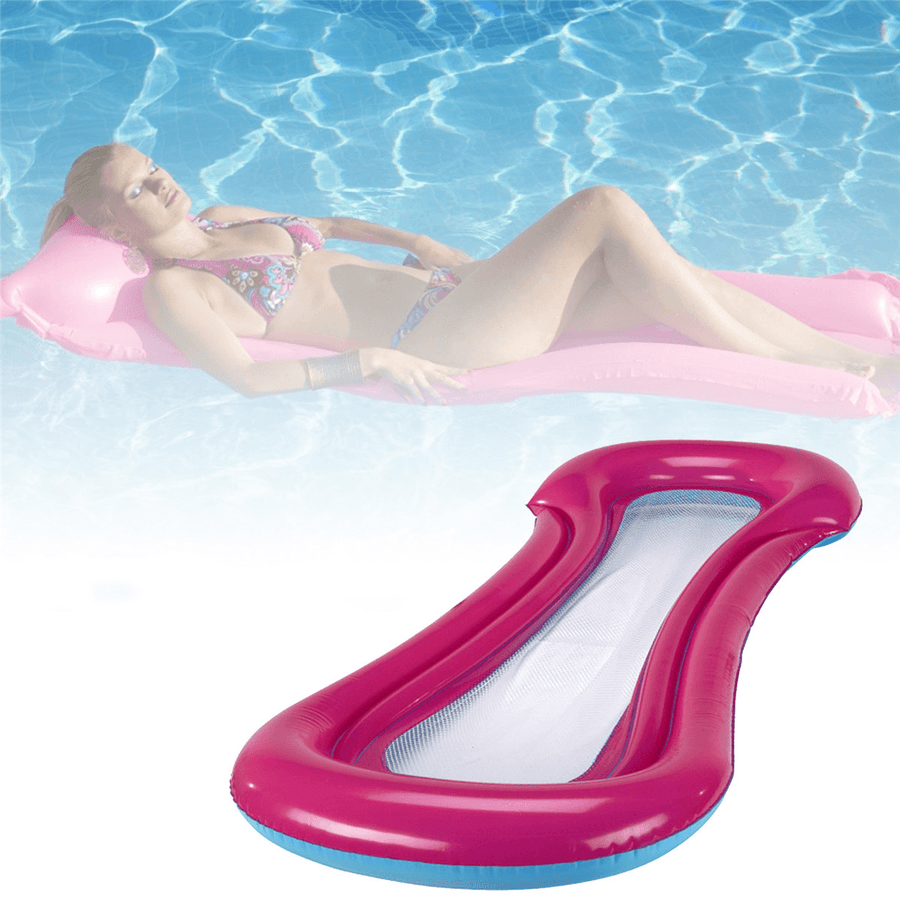 PVC Summer Floating Hammock Inflatable Beach Air Mattresses Water Sport Bed Outdoor Travel Camping - MRSLM