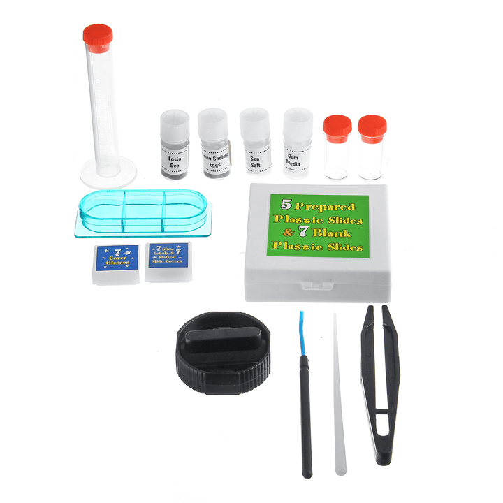 LED Science Microscope Kit for Children 1200X 1200 Scientific Instruments Toy Set for Early Education Accessory Kit - MRSLM