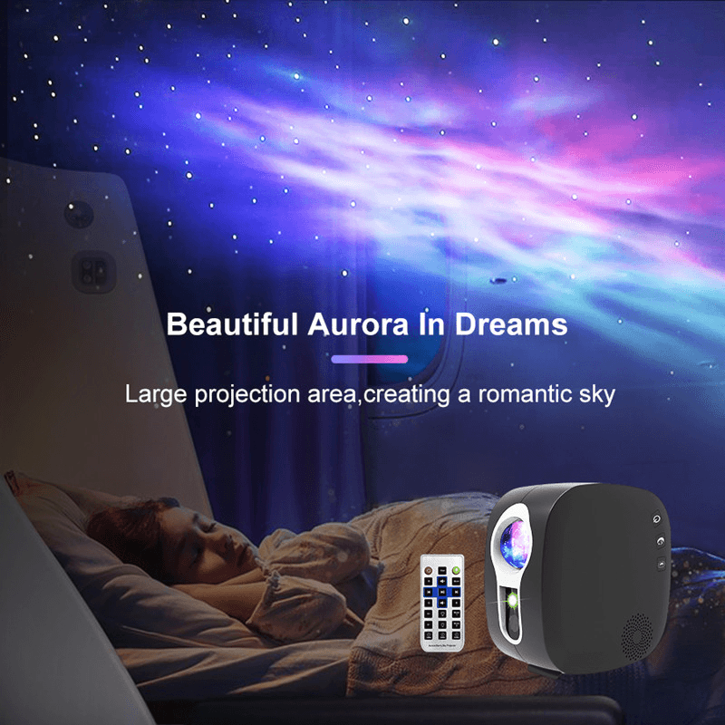 Starry Sky Projector Bluetooth Music Speaker LED Night Light Projector Galaxy Nebula Ocean Star Projector Moon Night Lamp - MRSLM