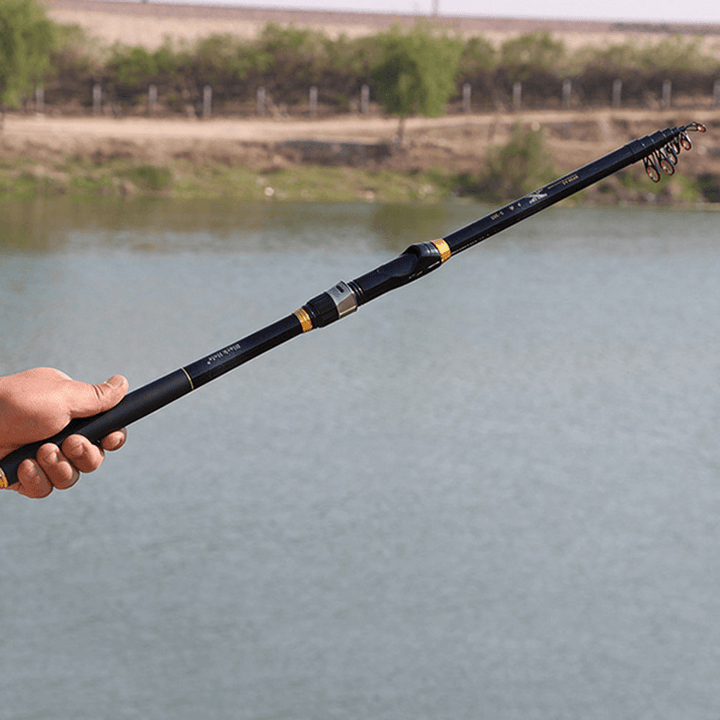 ZANLURE 1 Pcs 2.1/2.4/2.7/3M Telescopic Fishing Rod Carbon Fiber Fishing Pole Outdoor Fishing Tool - MRSLM