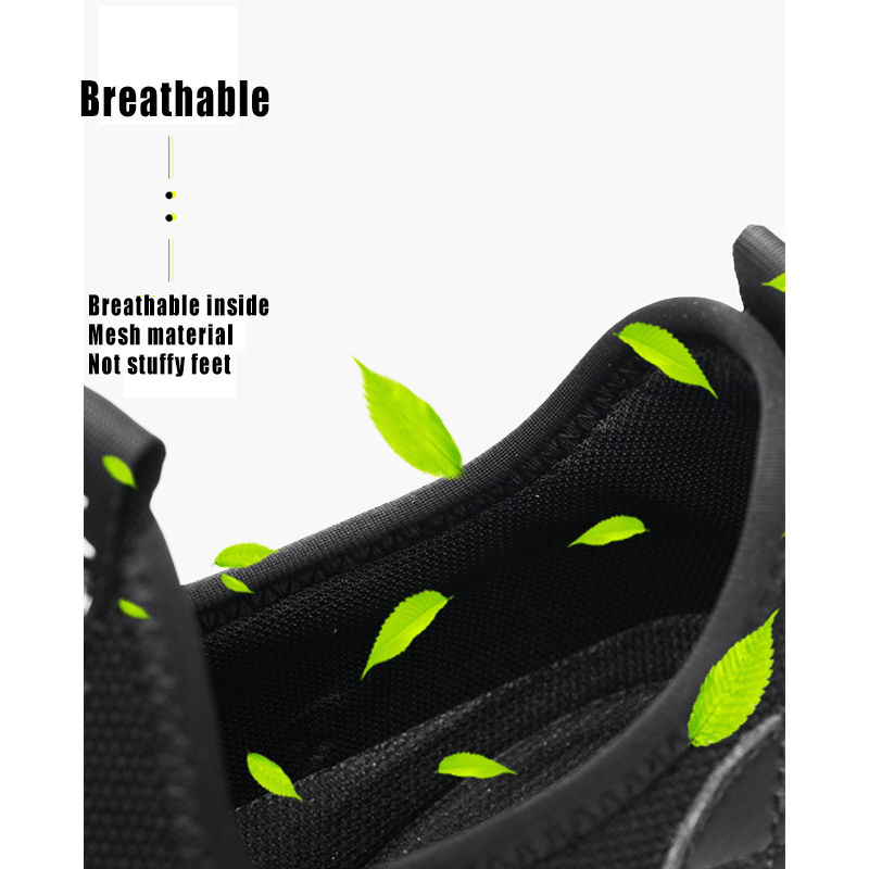 Men Breathable Mesh Steel Toe Slip Resistant Soft Soles Safety Work Shoes - MRSLM