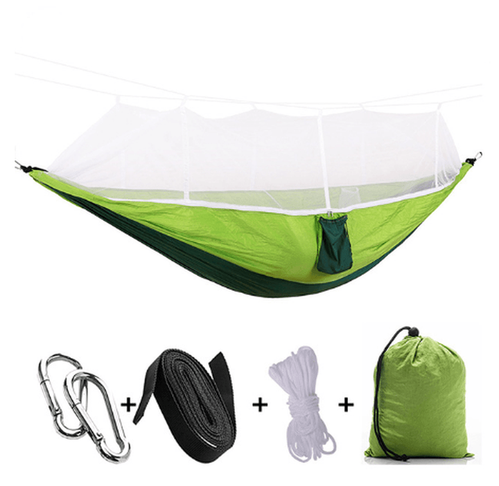 Ultralight Parachute Hammock Hunting Mosquito Net Double Person Sleeping Bed Garden Outdoor Camping Portable Hammock - MRSLM