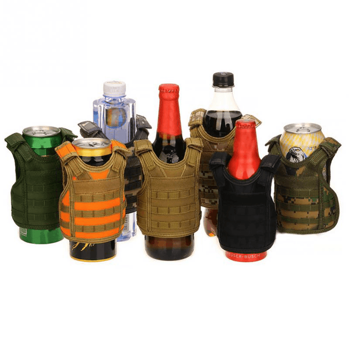 1Pcs Tactical Bottle Cover Mini Molle Vest Drink Bottle Protector Holster for Outdoor Sports - MRSLM
