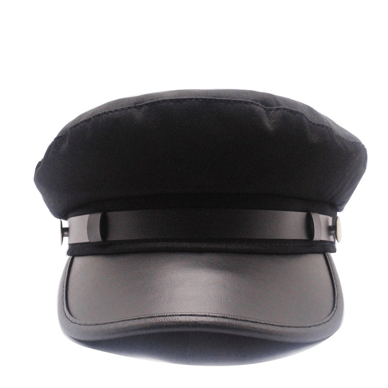 Hat Lady'S Vintage British Navy Hat with Metal Buckle - MRSLM