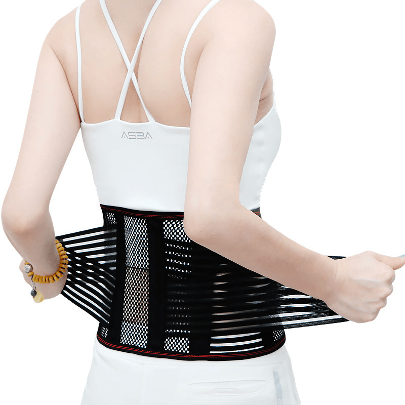 KALOAD Adjustable Back Support Lower Spine Support Orthopedic Breathable Lumbar Corset Fitness Sport Summer Men Women - MRSLM