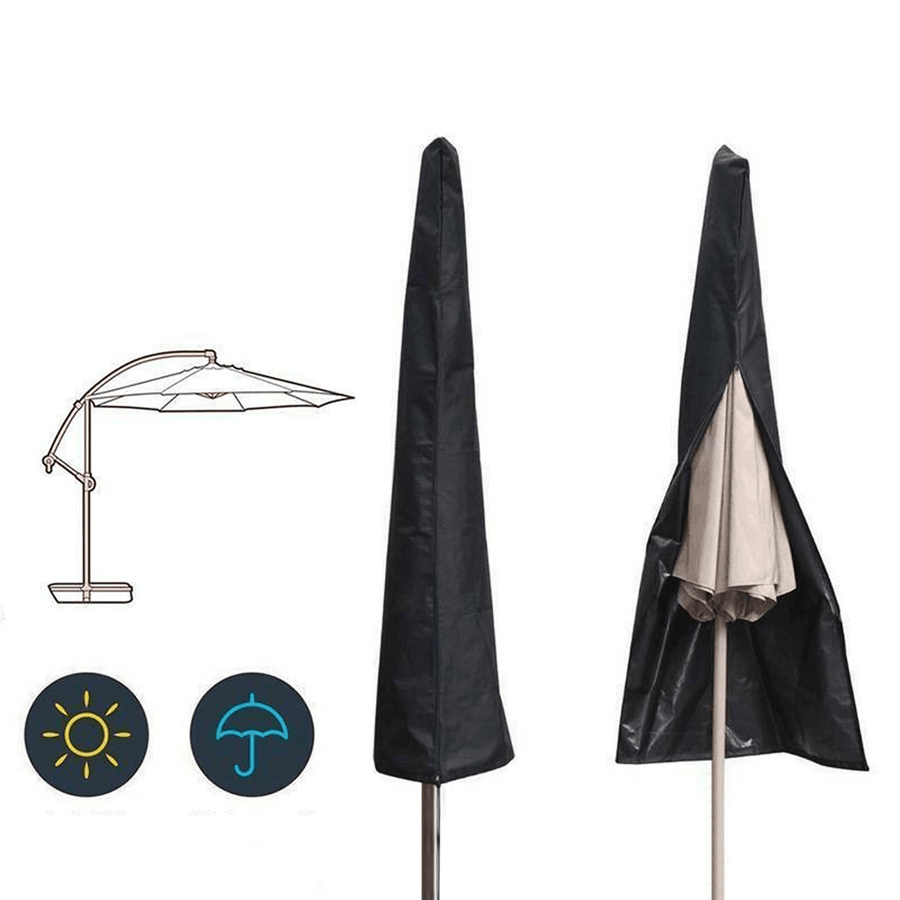 190/205/265/280Cm Parasol Canopy Bag Cantilever Waterproof Dustproof Umbrella Covers Outdoor Garden Patio - MRSLM
