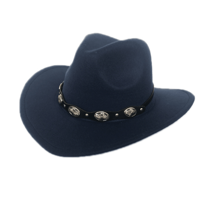 Punk Style Cowboy Hats and Felt for Men and Women - MRSLM