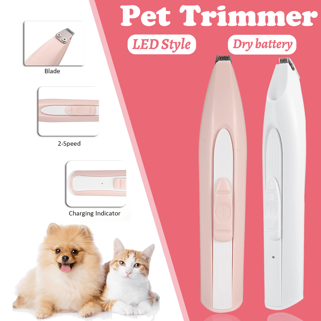 Stainless Steel Pet Trimmer High Precision Cutting Low Noise Portable Pet Hair Remover - MRSLM