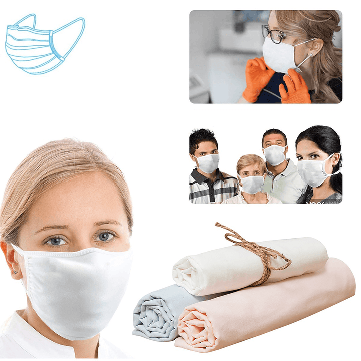 100X150Cm Double Layer Cotton Mask Gauze Pure White Cutting Gauze Breathable Soft DIY Eco-Friendly Mask - MRSLM