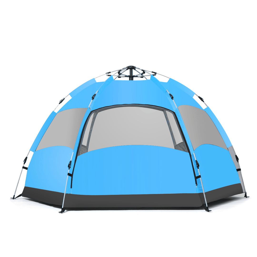 Outdoor 3-4 Persons Automatic Camping Tent Waterproof Double Layer UV Beach Sunshade Canopy - MRSLM