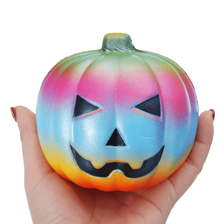 10CM Colorful Pumpkin Toy Simulation PU Bread Halloween Gifts Soft Decor Toy Original Packaging - MRSLM