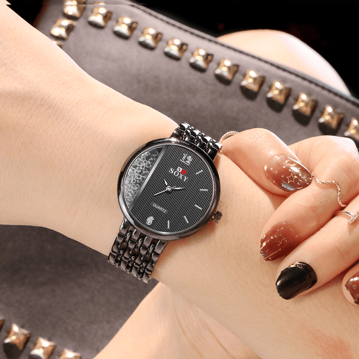 SOXY 0137 Crystal Casual Style Ladies Wrist Watch Unique Design Quartz Watch - MRSLM
