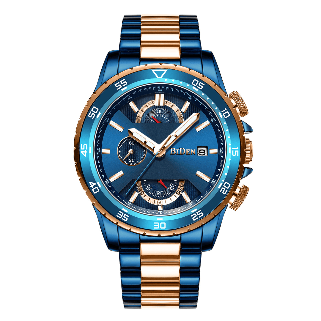 BIDEN 0150 Chronograph Date Display Quartz Watch Business Style Men Watches - MRSLM