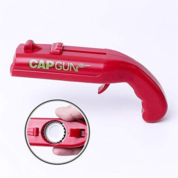 Three Colors ABS Creative Cap Launcher Shooter Bottle Opener Magnetic Drink Opener for Home Party Drinking - MRSLM