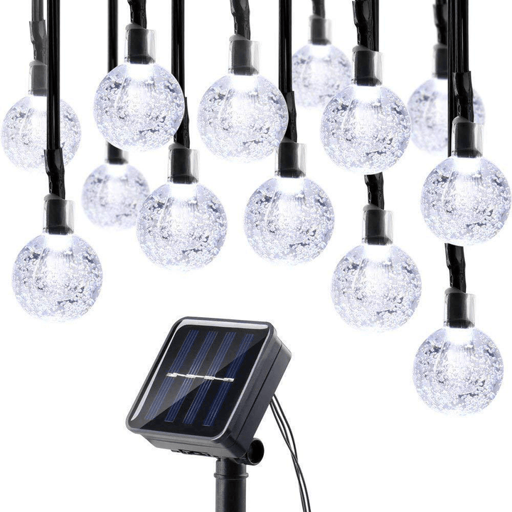 50LED 7M Solar String Lights Outdoor Waterproof 8 Modes Lights Globe for Garden Decoration - MRSLM
