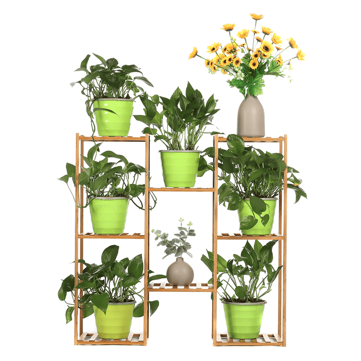 Multi-Layer Plant Shelve Floor-Standing Potted Plant Rack Thicken Batten Breathable Material for Garden Sets - MRSLM