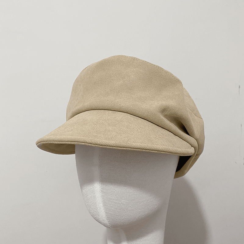 Corduroy Retro Star the Same Octagonal Hat Female Autumn and Winter Military Cap Beret Fisherman Hat - MRSLM