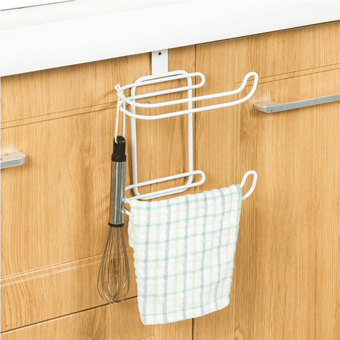 Roll Paper Holder Toilet Tissue Towel Storage Organizer Hanging Shelf Rack Kitchen - MRSLM