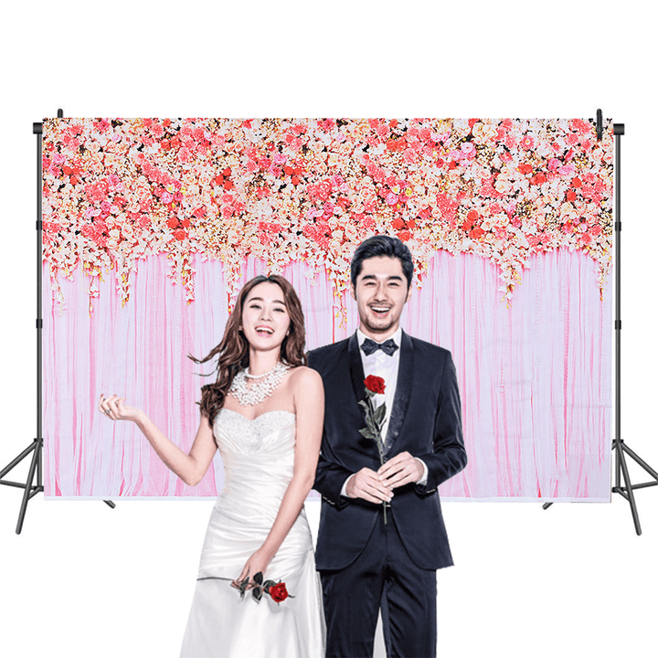 Rose Flower Wall Photography Backdrop Wedding Decorations Background Engagement Valentine Prop - MRSLM