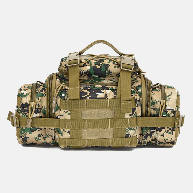 Unisex Nylon Tactical Camouflage Outdoor Riding Multi-Carry Tooling Bag Crossbody Bag Waist Bag - MRSLM
