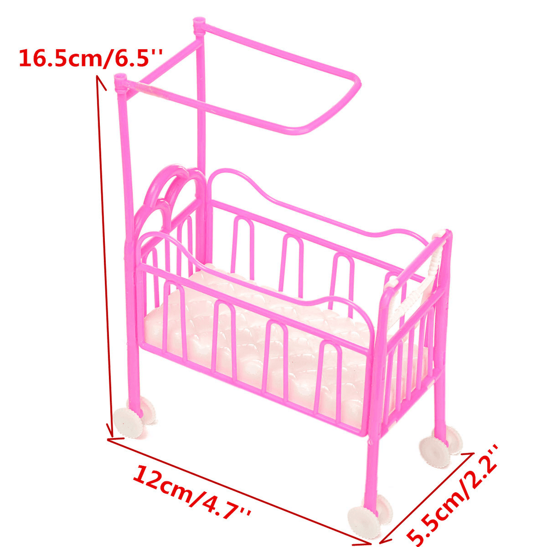 Dollhouse Furniture Infant Bed Room Set Toys for Doll - MRSLM