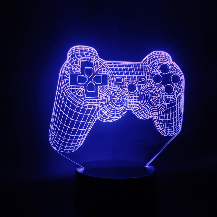 Game Fans Console Handle Dropship Multi-Color Battery Operated for Desk Led Night Light Hologram 3D Lamp Pretty Reward - MRSLM