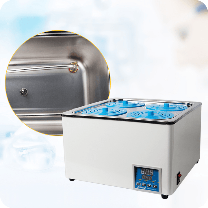 1/2/4/6 Hole 220V Digital Thermostatic Lab Water Bath Selectable Openings Laboratory Electric Water Boiler RT to 99.9℃ 300-1800W - MRSLM