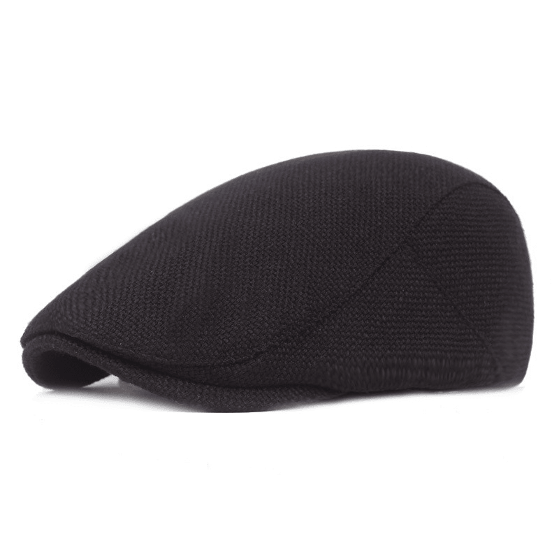 Men Summer Linen Adjustable Painter Beret Hat Newsboy Cabbie Flat Caps - MRSLM