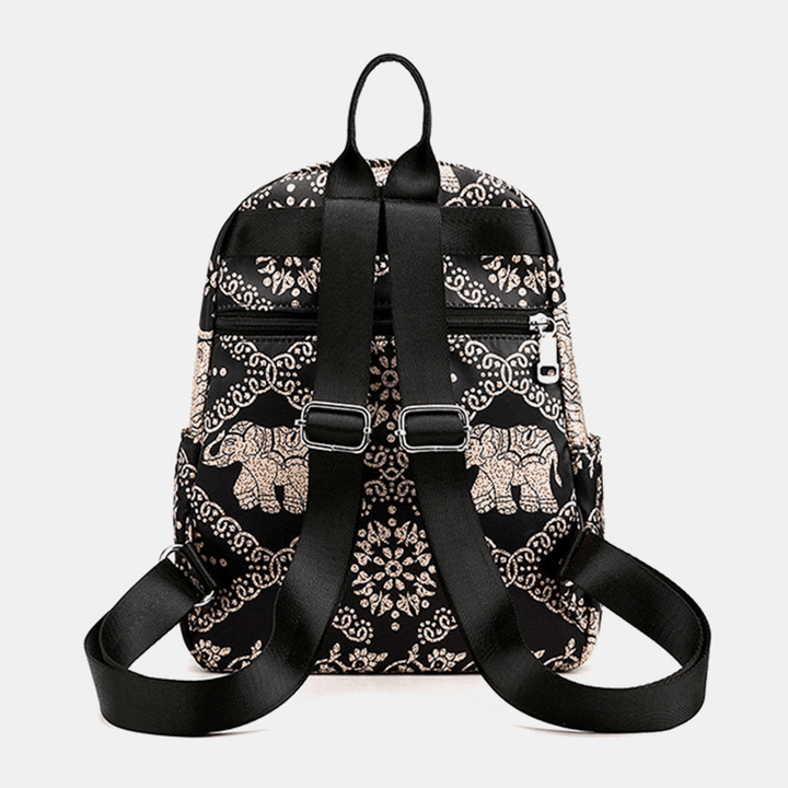 Women Casual Backpack Travel Bag Animal Flower Printed Bag - MRSLM
