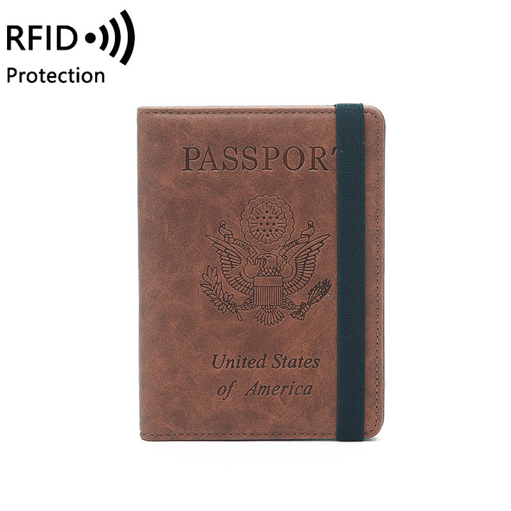 RFID Blocking Travel Multifunctional Card Slots Passport Storage Bag Wallet - MRSLM
