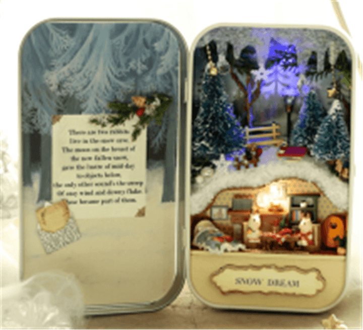 Cuteroom DIY Dollhouse Miniature LED Light Box Theatre Gift Decor Collection - MRSLM