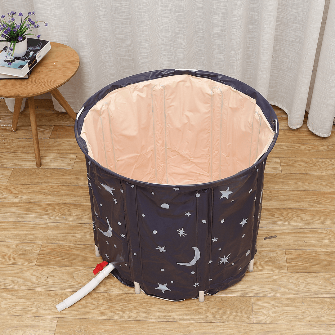5-Layer Adult Baby Portable Folding Bathtub PVC Material With/Without Cover Khan Steaming Bucket - MRSLM