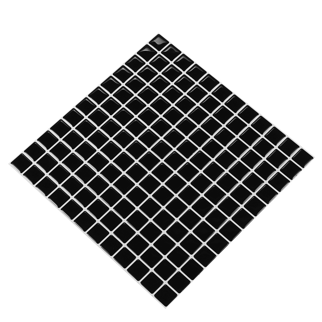 3D Mosaics Waterproof and Oil-Proof Black and White Crystal Epoxy Three-Dimensional Self-Adhesive Wall Sticker - MRSLM