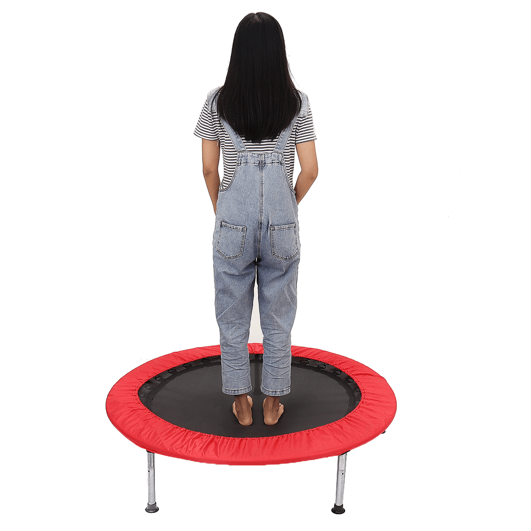 150KG Children Trampoline round Mute Fitness Safety Jumping Child Fitness Protection Bed Furniture Indoor Playground - MRSLM