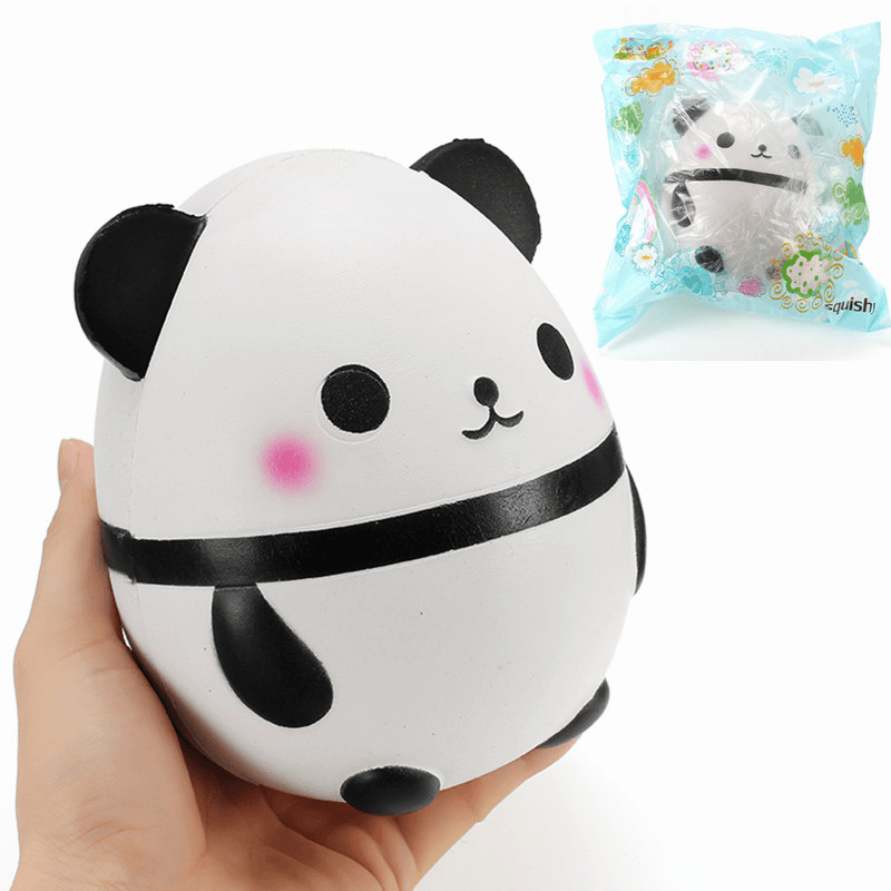 Squishy Panda Doll Egg Jumbo 14Cm Slow Rising with Packaging Collection Gift Decor Soft Squeeze Toy - MRSLM