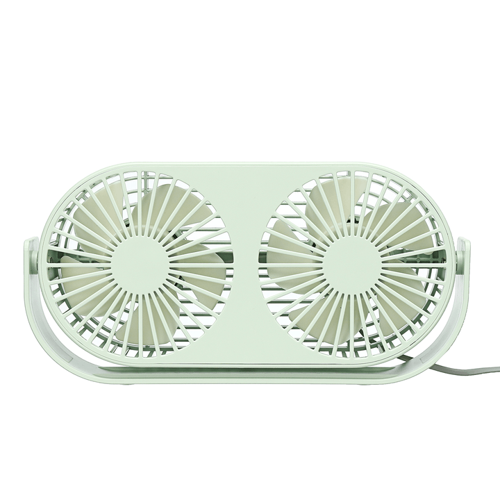 Mini Desk Table Fan Portable Cooling Air Cooler Fan Dual Head Silent Fan 3 Speed - MRSLM