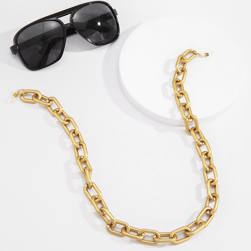 Retro geometric ring glasses chain, view 8 - MRSLM