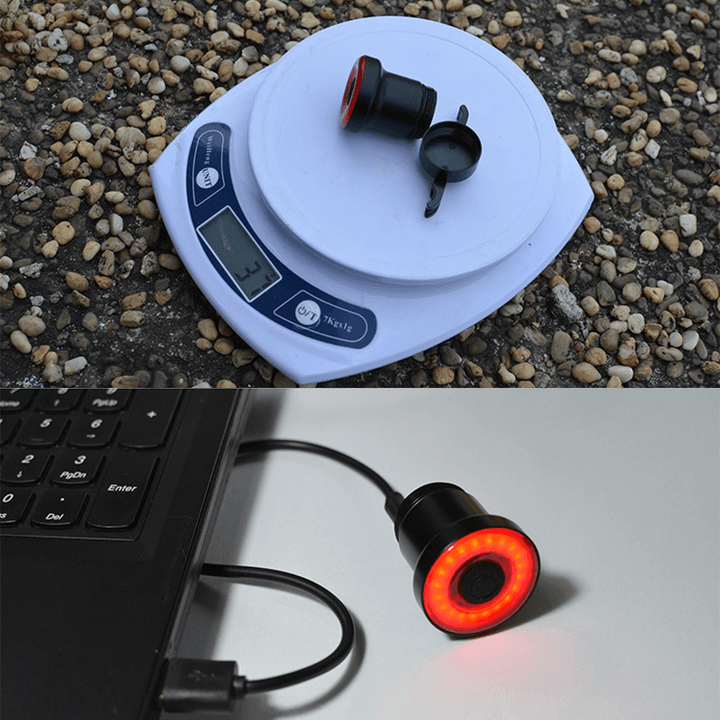 XANES STL07 Smart Bike Tail Light Brake Sensing USB Rechargeable IPX6 Waterproof Rear Light - MRSLM