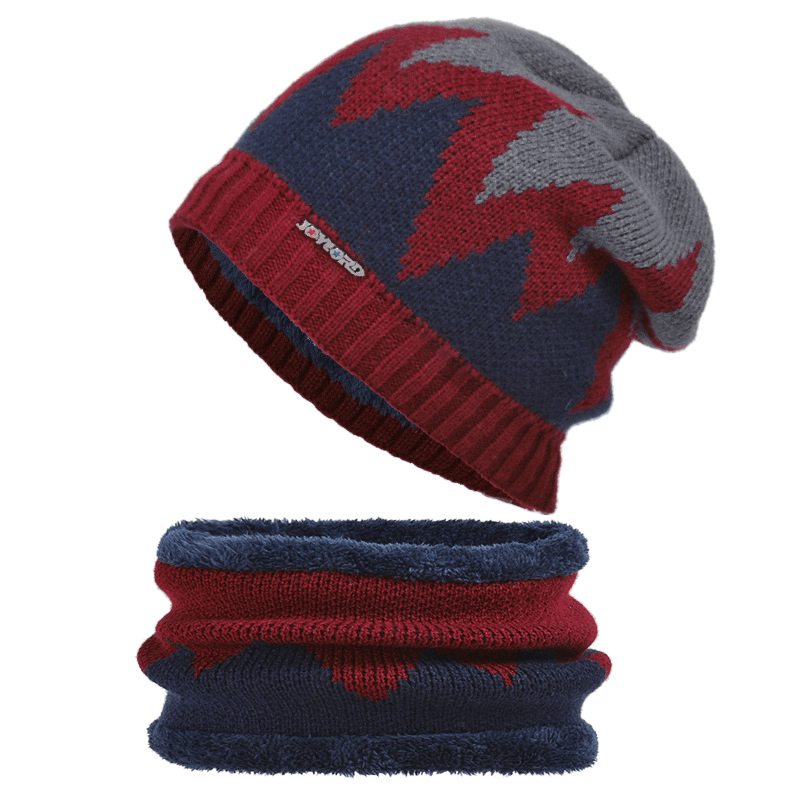 Men'S Winter Flame Knitted Wool Hat Fashion All-Match - MRSLM