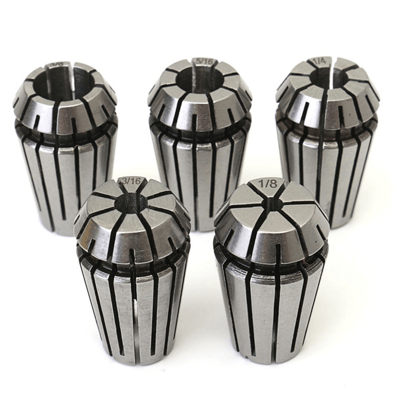 5Pcs 1/8 to 3/8 Inch Spring Collet Set for CNC Milling Lathe Tool - MRSLM