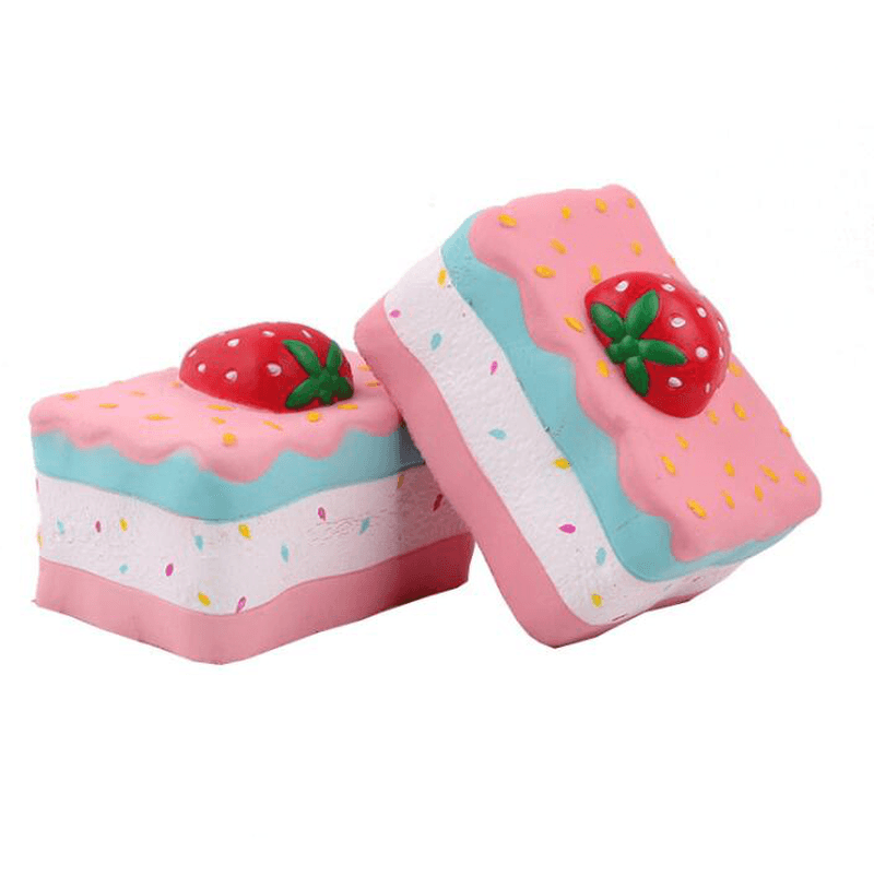 Kiibru Strawberry Mousse Cake Squishy 10*8*8.5CM Licensed Slow Rising with Packaging Collection Gift - MRSLM