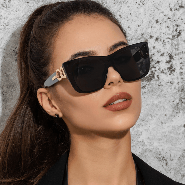 European and American Fashion Cat Eye Rice Nails Women'S Sunglasses - MRSLM