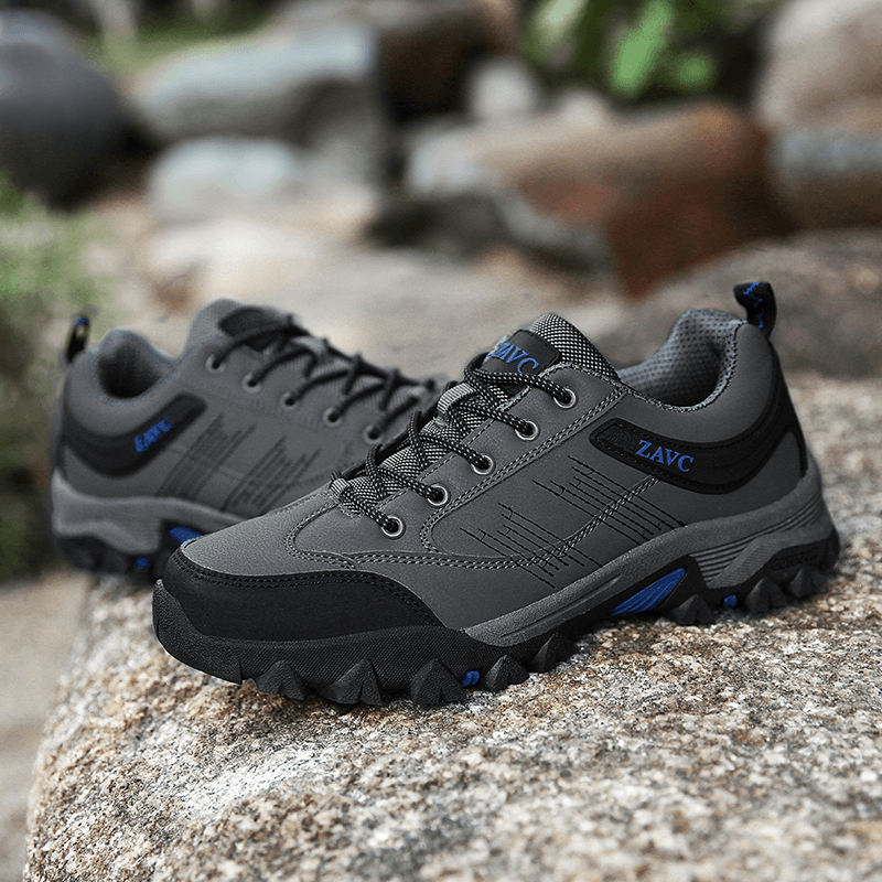 Men Breathable Splicing Soft Sole Non Slip Comfy Outdoor Sports Casual Climbing Shoes - MRSLM