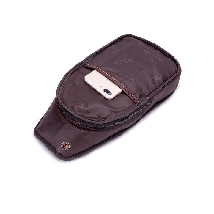 Bullcaptain Genuine Leather Casual Chest Bag Shoulder Crossbody Bag - MRSLM