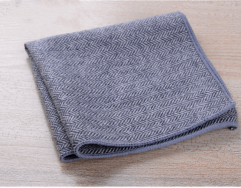Men'S Square Scarf White Bra Casual Accessories Wool - MRSLM